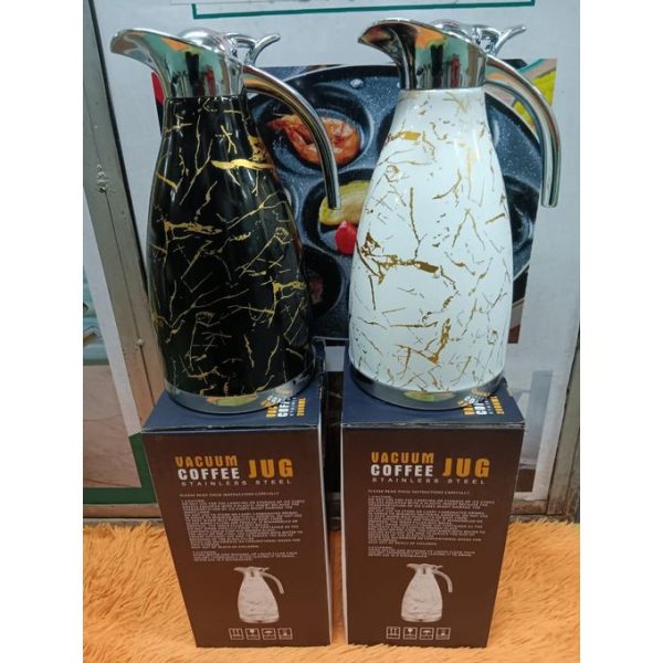 3 (1) Marble Vacuum Flask 2L – Keeps Drinks Hot 12H