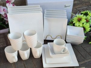 24pc Ceramic Dinner Set – Stylish Dining Solution