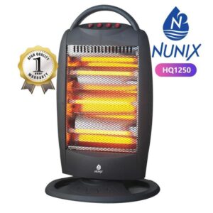 Nunix-Ceramic-Quartz-Room-Heater.jpg Nunix HQ1250 Quartz Room Heater - 4 Tube Electric Radiant Heater